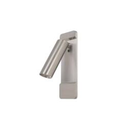 Netlighting Lire LED Wall Reading Light Satin Nickel 179lm 2700K Special Offer in Grey
