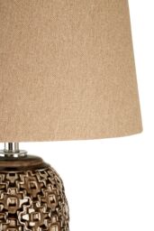 Orsina Udele Table Lamp With Brown Linen Shade - thumbnail 3