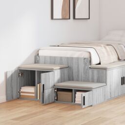 Berkfield Home Storage Cabinet Grey Sonoma 108x41x40 cm Engineered Wood - Size: 108 x 41 x 40 cm - thumbnail 4