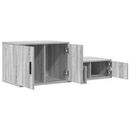 Berkfield Home Storage Cabinet Grey Sonoma 108x41x40 cm Engineered Wood - Size: 108 x 41 x 40 cm - thumbnail 6