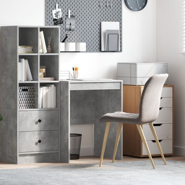 Berkfield Home Writing Desk Concrete grey Concrete 60 x 50 x 76 cm Simple - image 1