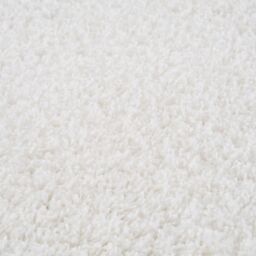 THE RUGS White Plain Soft High Pile Shaggy Rugs & Runners Living Room Bedroom - Size: 140 cm x 200 cm - thumbnail 3
