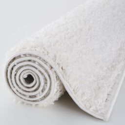 THE RUGS White Plain Soft High Pile Shaggy Rugs & Runners Living Room Bedroom - Size: 140 cm x 200 cm - thumbnail 7