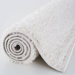 THE RUGS White Plain Soft High Pile Shaggy Rugs & Runners Living Room Bedroom - Size: 140 cm x 200 cm - thumbnail 5