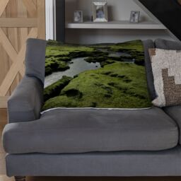 Benjamin Tate Design Spring in Scotland Valley Designer Blanket in Natural - Size: 120 cm x 150 cm - thumbnail 2