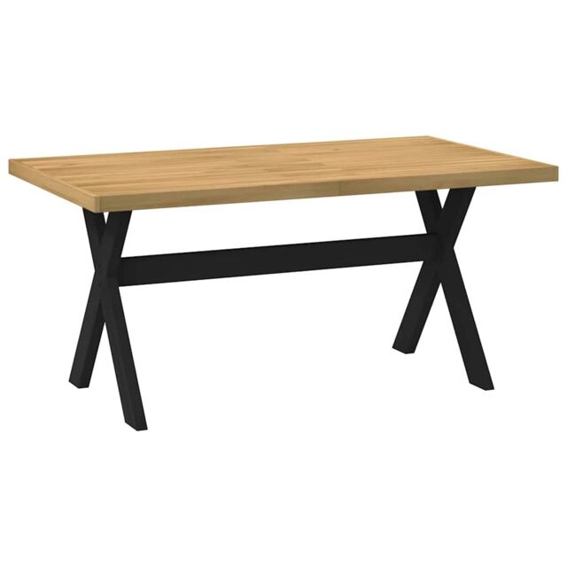 Berkfield Home Dining Table NOAIN X-Shaped Legs 160x90x75 cm Solid Wood Pine in Brown - Size: 160 x 90 x 75 cm - image 1