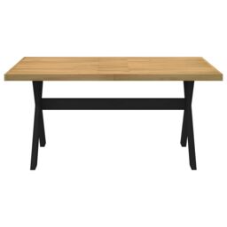 Berkfield Home Dining Table NOAIN X-Shaped Legs 160x90x75 cm Solid Wood Pine in Brown - Size: 160 x 90 x 75 cm - thumbnail 3
