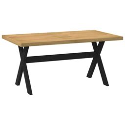 Berkfield Home Dining Table NOAIN X-Shaped Legs 160x90x75 cm Solid Wood Pine in Brown - Size: 160 x 90 x 75 cm - thumbnail 1