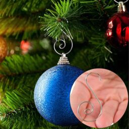 Shatchi 40Pcs Swirl Tree Decoration Hooks - Decorative & Durable in Silver - Size: 1 Pack - thumbnail 3