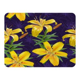 Benjamin Tate Design Yellow Lily Flowers Blanket in Natural - Size: 120 cm x 150 cm - thumbnail 1
