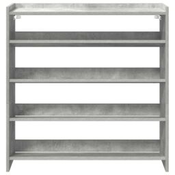 Berkfield Home Shoe Rack Concrete Grey 80x25x81 cm Engineered Wood - Size: 80 x 25 x 81 cm - thumbnail 4