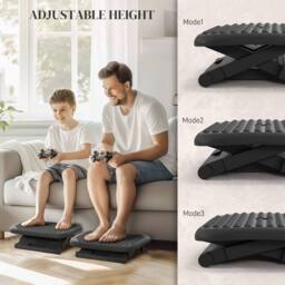 STILVORA Adjustable Footrest with 3 Height Settings Black - thumbnail 6