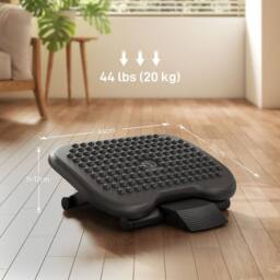 STILVORA Adjustable Footrest with 3 Height Settings Black - thumbnail 4