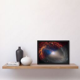 Artery8 NASA Hubble James Webb Telescope Spiral Galaxy NGC 1512 Framed Art A4 in Black - thumbnail 2