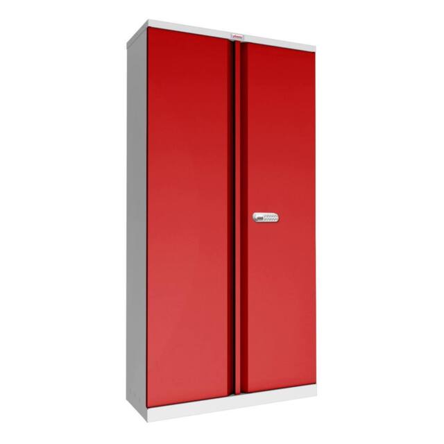 Phoenix Safe Company Steel Storage Cupboard Grey & Red w/ Electronic Lock, SCL1891GRE - Size: 180 cm x 100 cm - image 1