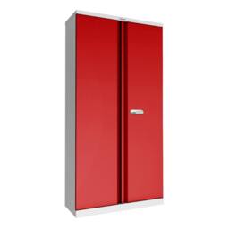 Phoenix Safe Company Steel Storage Cupboard Grey & Red w/ Electronic Lock, SCL1891GRE - Size: 180 cm x 100 cm
