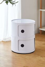 Living and Home Multi-Tiered Plastic Storage Drawer Unit in White - thumbnail 1