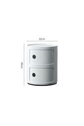Living and Home Multi-Tiered Plastic Storage Drawer Unit in White - thumbnail 5