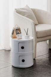Living and Home Multi-Tiered Plastic Storage Drawer Unit in White - thumbnail 3