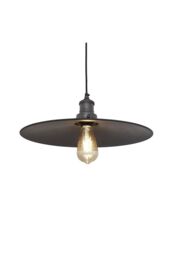 Industville Brooklyn Flat Pendant, 15 Inch, Pewter, Pewter Holder in Dark Grey - thumbnail 2