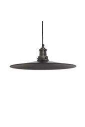 Industville Brooklyn Flat Pendant, 15 Inch, Pewter, Pewter Holder in Dark Grey - thumbnail 3