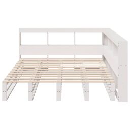 Berkfield Home Bookcase Bed without Mattress White 140x190cm Solid Wood Pine - Size: 140x190 cm - thumbnail 5