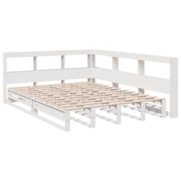 Berkfield Home Bookcase Bed without Mattress White 140x190cm Solid Wood Pine - Size: 140x190 cm - thumbnail 3