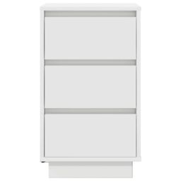 Berkfield Home Bedside Cabinet with LED Lights¬†White 38x34x65 cm in White - Size: 38 x 34 x 65 cm - thumbnail 7