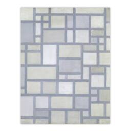 Artery8 Piet Mondrian Framed Wall Art Abstract Composition with Gray lines in Grey - Size: A4 - thumbnail 3