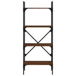 Berkfield Home Bookcase 4-Tier Brown Oak 56x31.5x138.5 cm Engineered Wood - thumbnail 4