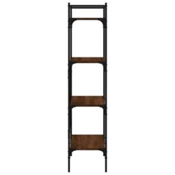 Berkfield Home Bookcase 4-Tier Brown Oak 56x31.5x138.5 cm Engineered Wood - thumbnail 5