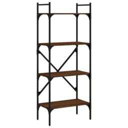 Berkfield Home Bookcase 4-Tier Brown Oak 56x31.5x138.5 cm Engineered Wood - thumbnail 2