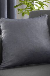 Fusion 'Strata' Luxe Velvet Filled Cushion in Charcoal - Size: 43 cm x 43 cm