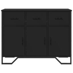 Berkfield Home Sideboard Black 97x32.5x74.5 cm Engineered Wood - thumbnail 4
