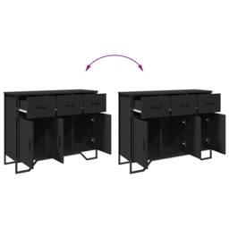 Berkfield Home Sideboard Black 97x32.5x74.5 cm Engineered Wood - thumbnail 8