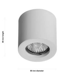 First Choice Lighting Set of 2 Masti - White Surface Mounted GU10 Downlights - thumbnail 5