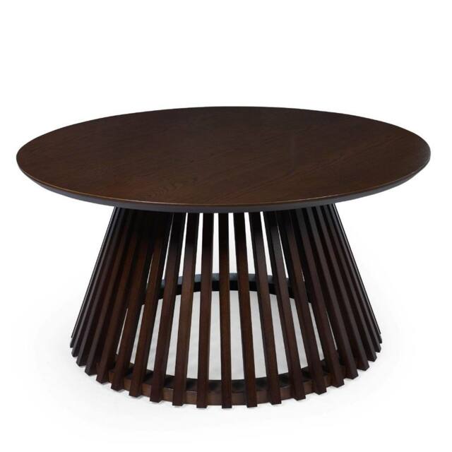 Cheshire Orla 80cm Round Coffee Table in Dark Oak in Dark Brown - image 1