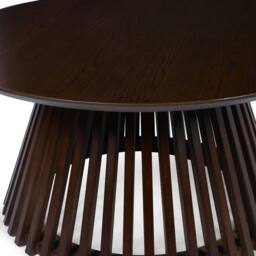 Cheshire Orla 80cm Round Coffee Table in Dark Oak in Dark Brown - thumbnail 6