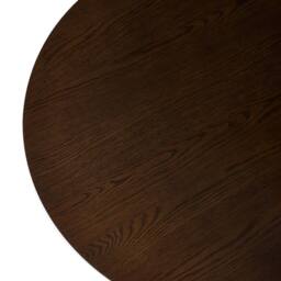Cheshire Orla 80cm Round Coffee Table in Dark Oak in Dark Brown - thumbnail 4