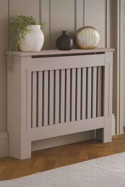 Neo Grey Belgravia Decorative Radiator Cover H82 x W112 x D19 cm in Light Grey - Size: Medium - image 1