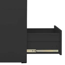 Berkfield Home Modern Filing Cabinet Anthracite 46x62x133 cm Steel in Dark Grey - Size: 46 x 62 x 133 cm - thumbnail 6
