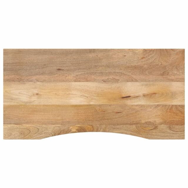 Berkfield Home Desk Top with Curve 110x50x2.5 cm Solid Wood Rough Mango in Brown - image 1