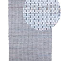 Wyld and Coco Handmade Grey Cotton Rag Rug 140 x 200 cm Fringed - Size: 140 cm x 200 cm - thumbnail 2