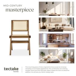 tectake Accent Chair Lizzy Set Of 2 - Light Oak - Size: 2 Pack - thumbnail 7