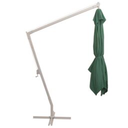 Berkfield Home Hanging Parasol 300x300 cm Green Aluminium Pole - thumbnail 4