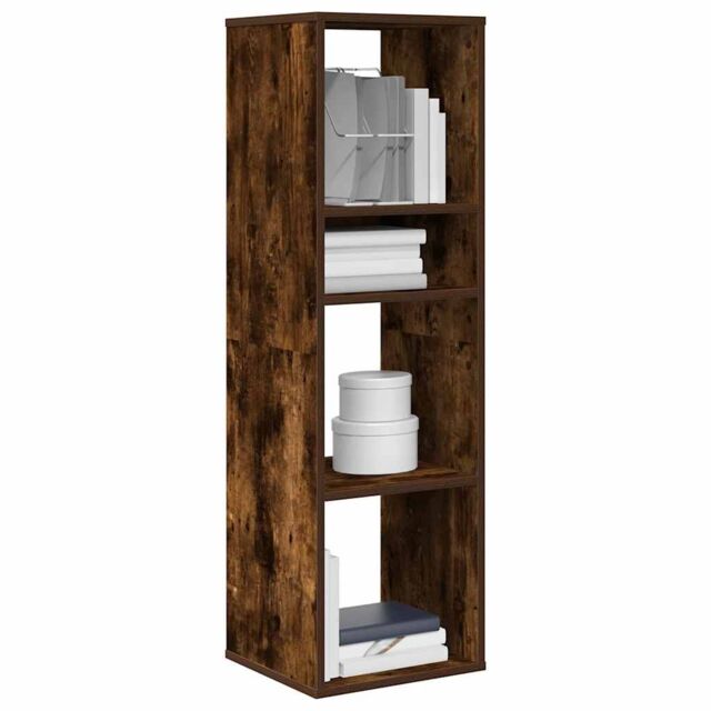 Berkfield Home Book Cabinet Smoked Oak 34x31x112 cm Engineered Wood in Brown - Size: 34 x 31 x 112 cm - image 1