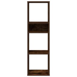 Berkfield Home Book Cabinet Smoked Oak 34x31x112 cm Engineered Wood in Brown - Size: 34 x 31 x 112 cm - thumbnail 4