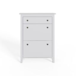 GFW Deluxe Two Tier Shoe Cabinet in White - thumbnail 7