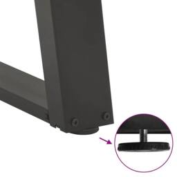 Berkfield Home Modern vidXL Dining Table Legs U-Shaped 2 pcs Anthracite 70x(72-7 in Dark Grey - thumbnail 9