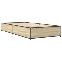 Berkfield Home Bed Frame without Mattress Sonoma Oak 75x190 cm Small Single in Light Tan - thumbnail 6